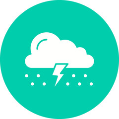Hailstorm icon single vector illustration