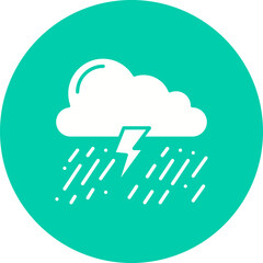 Thunderstorm icon single vector illustration