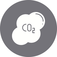 Carbon Dioxide Gas icon single vector illustration