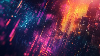 Obraz premium Abstract Futuristic Data Network Background