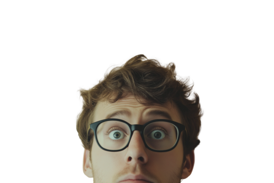Confused Person Tilting Head: A Portrait of Uncertainty and Questioning, Perfect for Websites,      