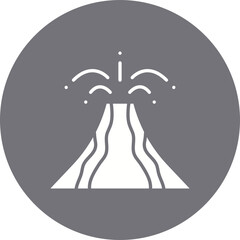 Volcano icon single vector illustration