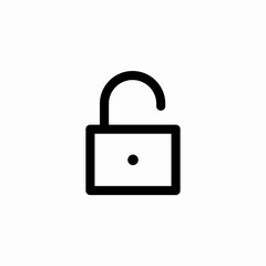 open lock icon sign vector
