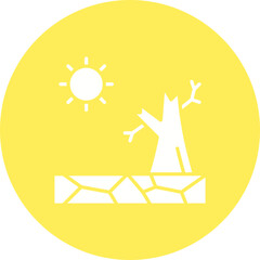 Drought icon single vector illustration