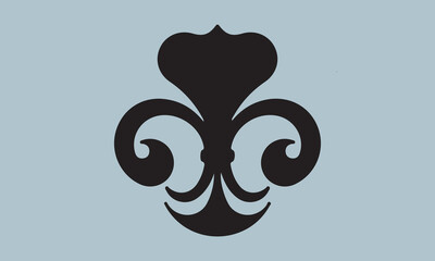  Heraldic symbol fleur de lis art vector illustration Hand drawn lettering phrase, Calligraphy t shirt design, Isolated on white background, Files for Cutting Cricut and Silhouette, EPS 10