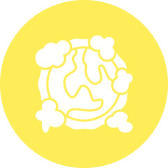 Global Pollution icon single vector illustration