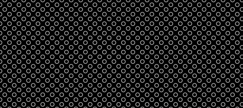 Black and grey polka dots pattern background