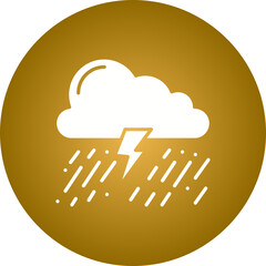 Thunderstorm icon single vector illustration