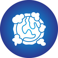 Global Pollution icon single vector illustration