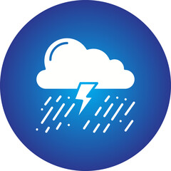 Thunderstorm icon single vector illustration
