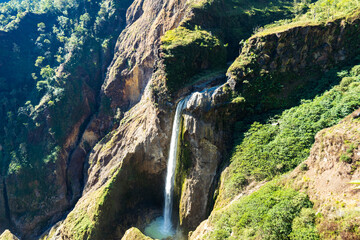 Torean Waterfall, located in the valley of Mount Rinjani, Lombok, Indonesia.