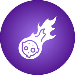 Falling Asteroid icon single vector illustration