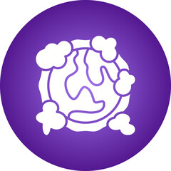 Global Pollution icon single vector illustration