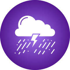 Thunderstorm icon single vector illustration