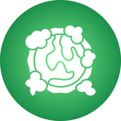 Global Pollution icon single vector illustration