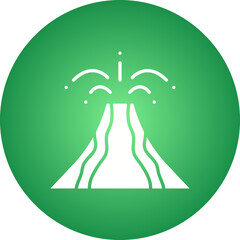 Volcano icon single vector illustration