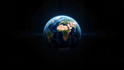 Fototapeta premium Earth from Space, Earth Hour