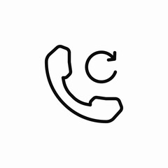 phone recall icon sign vector