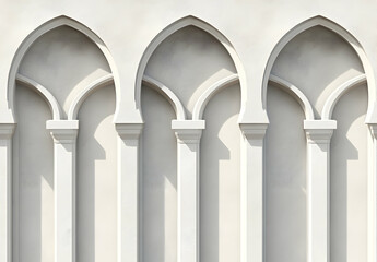 Elegant White Architectural Arches and Pillars Design