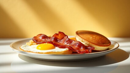 Bacon, Eggs, Pancakes, and Hashbrowns