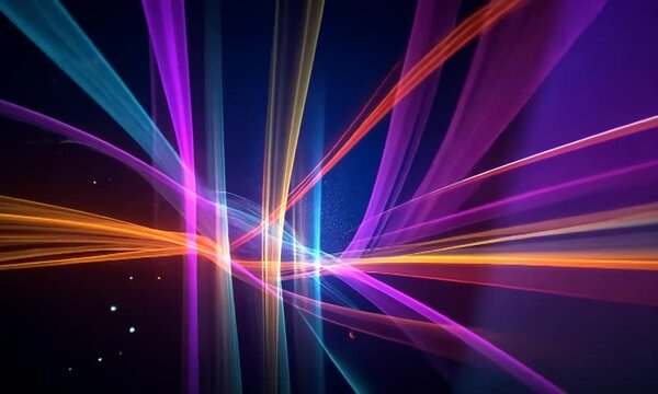 Futuristic colorful electric cables lines and led ight effect background for digital technology Trendy wallpaper spectrum