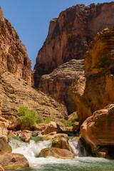 USA, Arizona, Grand Canyon National Park. Havasu Creek on Colorado River.