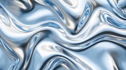 Metallic Abstract Wavy Liquid Background