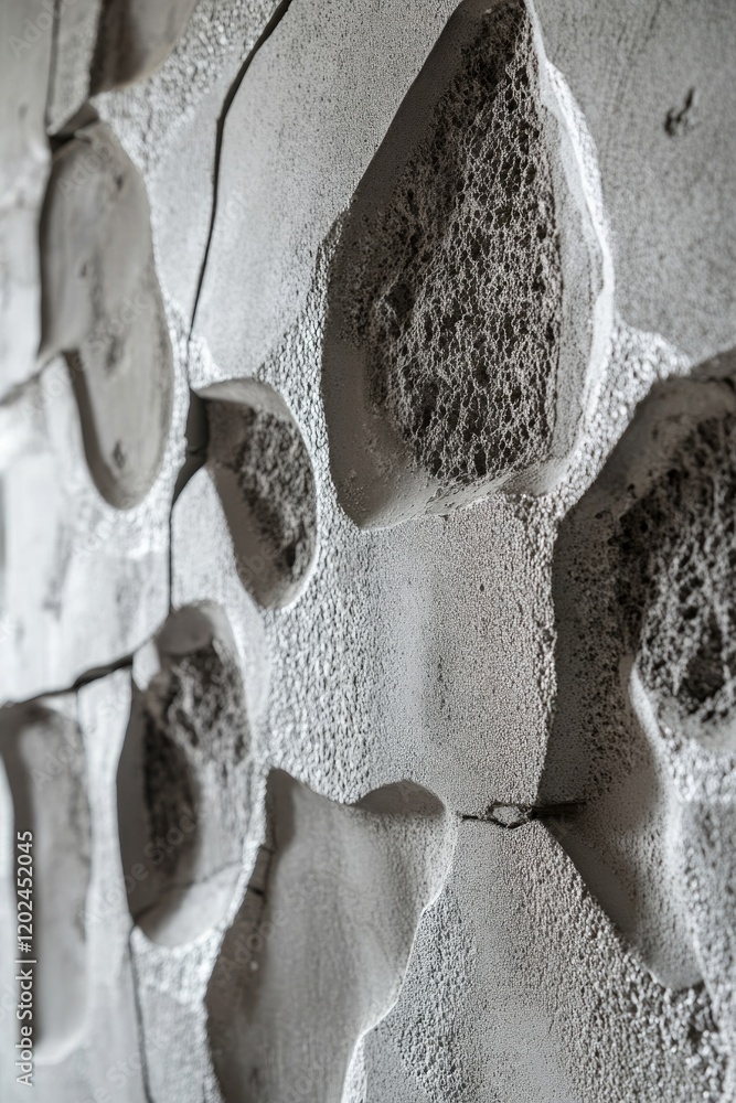 Poster textured wall features unique irregular shapes and patterns enha
