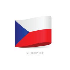 Flag Of Czech Republic Vector Design.