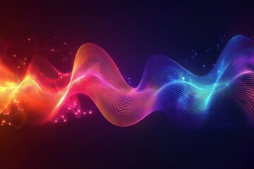 Obraz premium Abstract Colorful Waves of Light and Energy