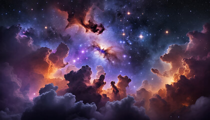 Cosmic Cloudscapes: A breathtaking view of interstellar nebulae.