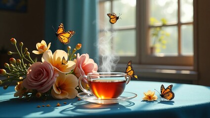 Tea, Flowers, and Magic in a Romantic Setting