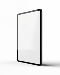 Fototapeta premium Modern digital tablet stands upright on a clean surface, showcasing empty screen ready for creativity ahead
