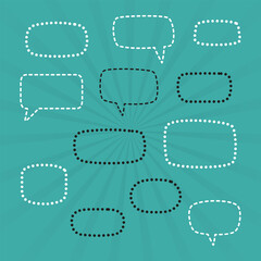 Speech bubble collection. Set of Speech bubble comic vector illustration