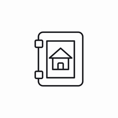 house agenda icon sign vector