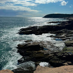 Rocky Cliff Coast in Maine