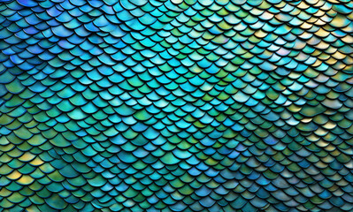   This prompt describes a seamless texture of fish or reptile scales with an emphasis on their overlapping nature, iridescence, high detail, and ultra-high resolution (8k).
