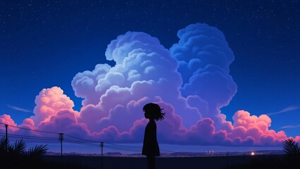 Under a Cosmic Sky: A Night of Reflection