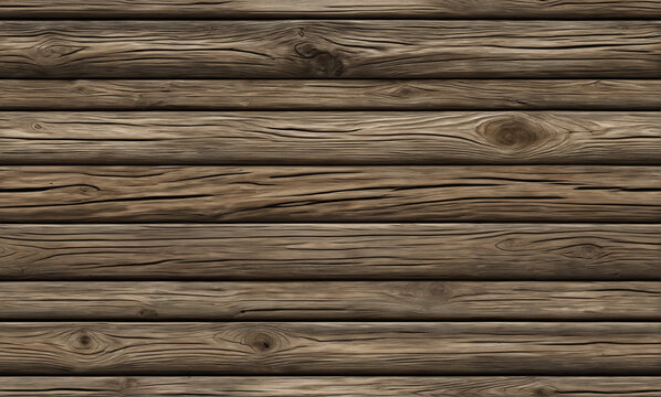   A highly detailed 8K photorealistic seamless texture of aged wood planks, featuring knots and visible grain patterns, with a roughness map.