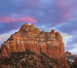 Arizona, Sedona, Red Rock Country. Camel Rock, sandstone of the Schnebly Hill Formation