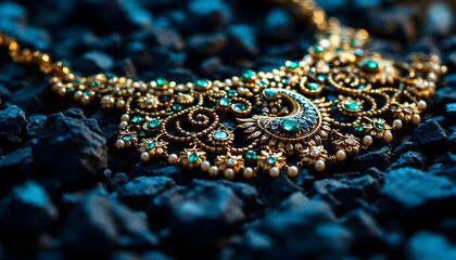 close up of a necklace
