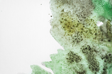 Watercolor background. Abstract painting. Background for a postcard. Spots of paint. Painting for the interior. Alla prima technique. Watercolor paper. 