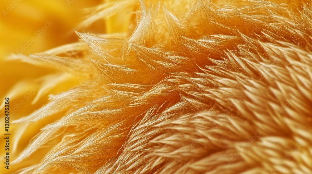 Poster golden abstract detail of a soft fuzzy texture, perfect for background usage