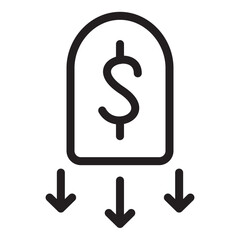 Price tag, black friday, promotion, sale tag, coupon, tag outline icons, minimalist vector illustration, simple concept, editable stroke, Isolated on white background