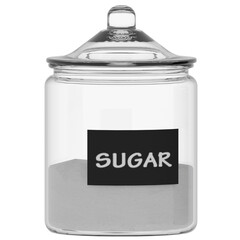 3d render sugar with transparent background