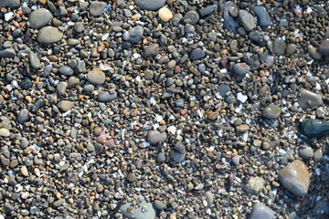 a sea ​​stones and pebbles