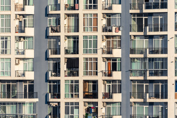 Batumi, Georgia - september 2023: High-rise buildings in Batumi