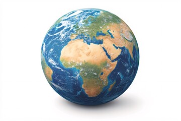 Fototapeta premium Detailed 3D Render of Planet Earth Globe