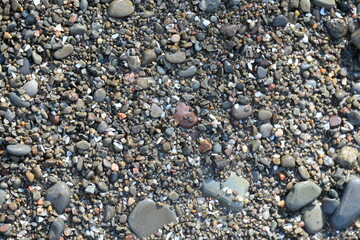 a sea ​​stones and pebbles