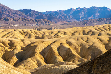 USA, California, Death Valley National Park. Twenty Mule Team Canyon formations.